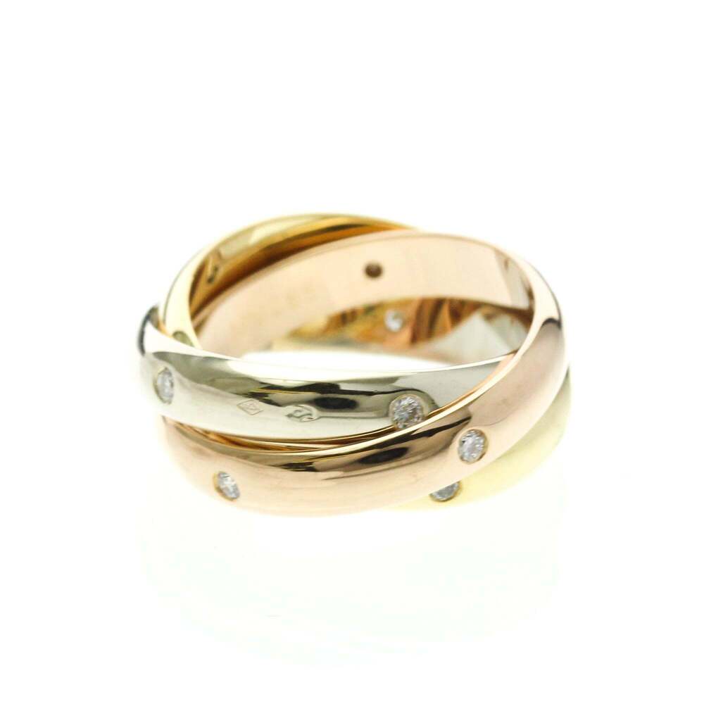 CARTIER Authentic 18k Gold Diamond Trinity Ring